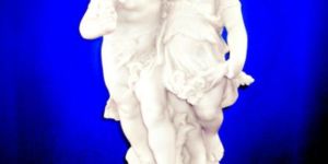 White Marble Couple Sculpture
