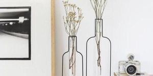Wire Glass Tube Vase