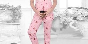 Girls Printed Cotton Night Suit