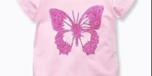 Half Sleeve Round Baby Girls Tshirt