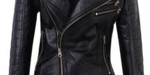 Ladies Black Leather Jacket