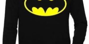 Mens Black Printed Full Sleeve Tshirt