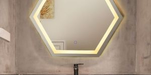 LED Hexagon Wall Mirror