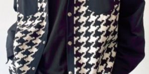 Mens Vintage Plaid Patchwork Jacket