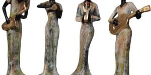 Resin Musical Lady Statue Set