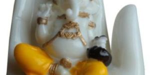 White Marble Palm Ganesha Idol