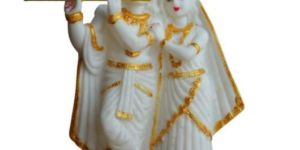 White Marble Radha Krishna Statue