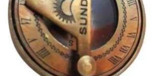 Round Brass Poem Compass