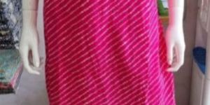 Pink Cotton Kurti Set