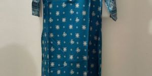 Blue Printed Rayon Kurti