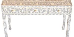 Bone Inlay & MOP Inlay Console Table