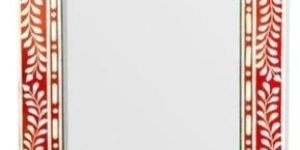 Decorative Floral Bone Inlay Mirror Frame