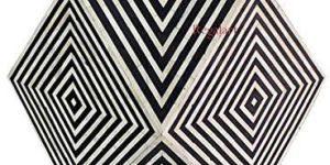 Octagonal Bone Inlay Side Table