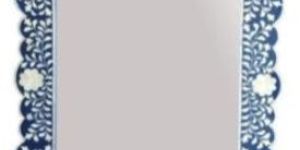 Vintage Floral Bone Inlay Mirror Frame