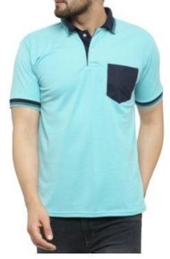 Mens Casual Wear Collar Neck T Shirt
