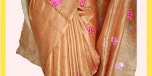 Tassar Embroidery Saree