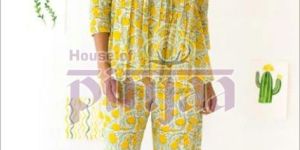 Yellow Printed Women Cord Set