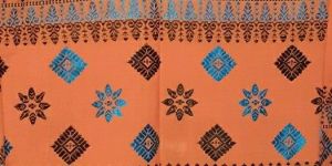 Orange Mekhela Chador