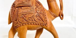 Wooden Camel Statue