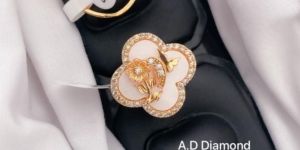 American Diamond Gold Ring