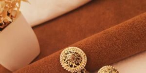 Designer Antique Round Earrings