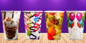 350ml Gold Printed Paper Cup