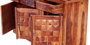Three Drawer Wooden Storage Cabinet