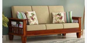 Three Seater Wooden Sofa