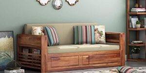 Two Seater Wooden Sofa