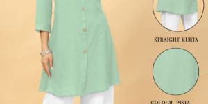 Plain Crepe Kurti