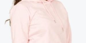 Ladies Plain Crop Hoodies