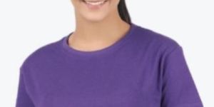 Ladies Plain Round Neck T-Shirt