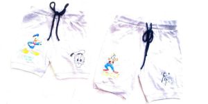 White Kids Cotton Shorts