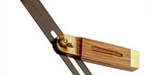 WOODEN SLIDING BEVEL SQUARE WITH BRASS