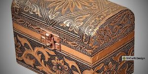 Small Box Trinket Jewelry Box - Handicraft Copper Metal Box - Velvet Top Round Box - Handmade Box