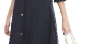 Nevy Blue Maternity Feeding Dress