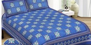 Blue Cotton Bed Sheet