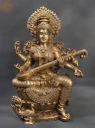 Saraswati Brass Statue