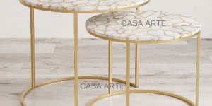 White Agate Nested Coffee Table