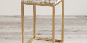 White Agate Side Table