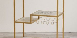 White Quartz Bar Cart