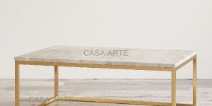 White Quartz Coffee Center Table