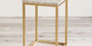 White Quartz Side Table