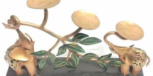 Iron Elephant Candle Holder