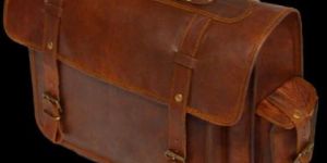 Vintage Leather Laptop Bag .