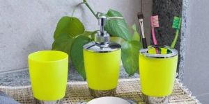 Plastic Red Bath Accessories