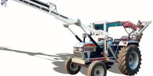 Eicher Tractor Fitted Pole Erection and Post Hole Digger
