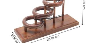 Wooden Rope and Loop Puzzle Brain Teaser Games Fun & Learning