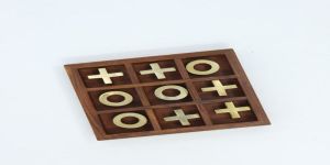 Wooden Tic Tac Toe Brain Teaser Games Fun & Learning