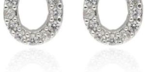 Rhodium Finish Cubic Zirconia Tops Earrings